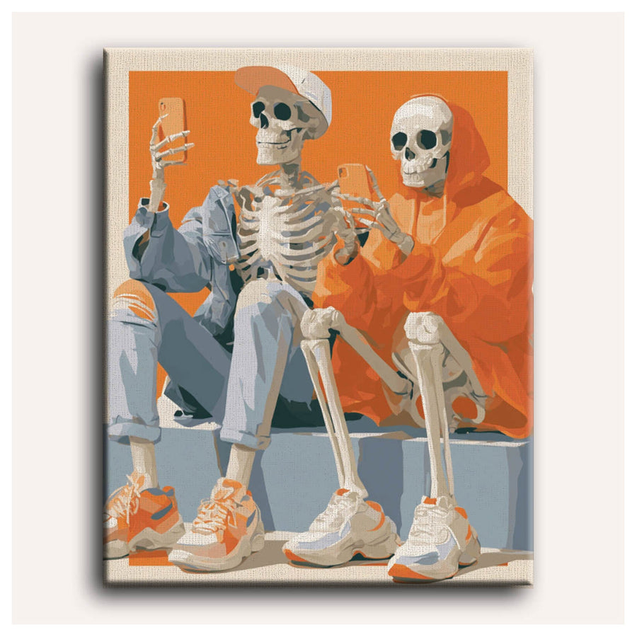 Squelettes Branchés | Peinture par numéro