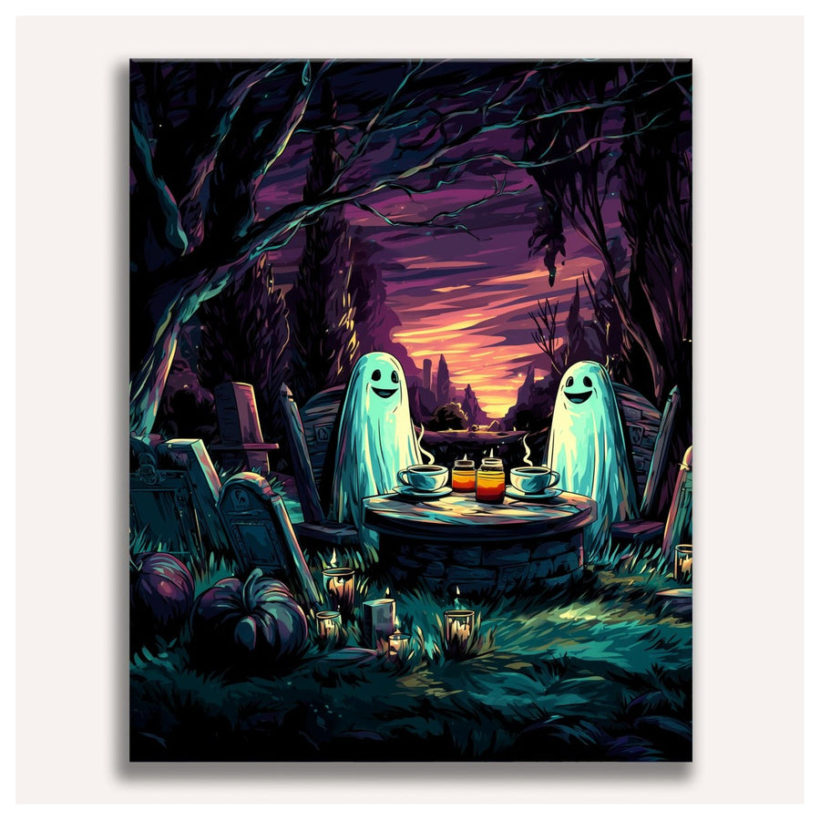 Thé chez les Fantômes | Peinture par numéro