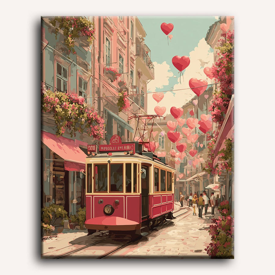 Tramway de l'Amour | Peinture par numéro