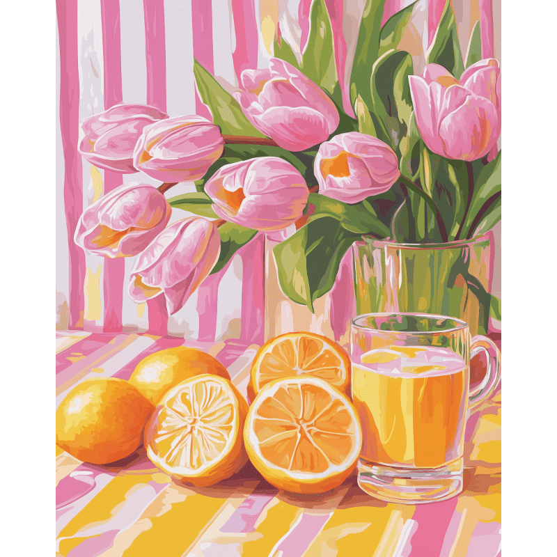 Tulipes Éclatantes | Peinture par numéro