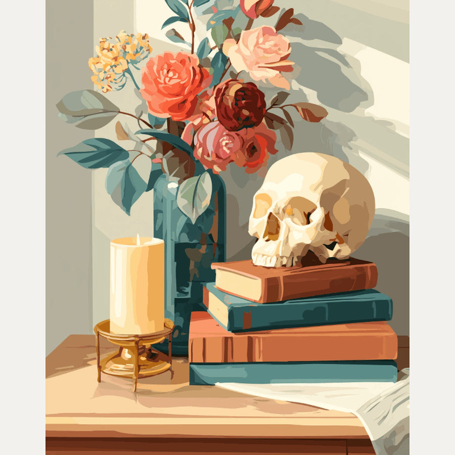 Vanité Fleurie | Peinture par numéro