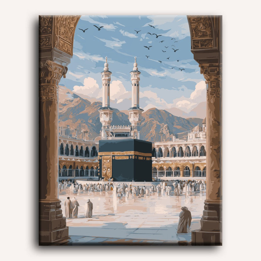 Vers la Kaaba | Peinture par numéro