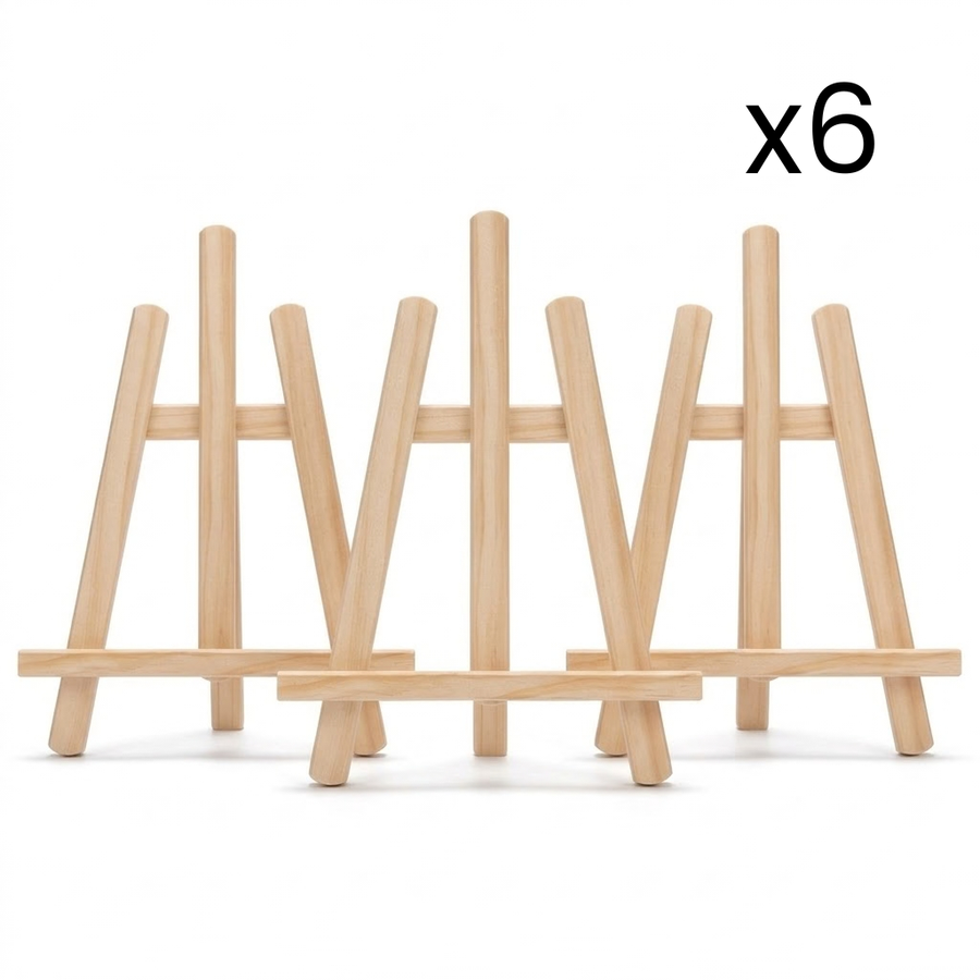 Petit chevalet en bois - Pack de 6